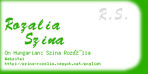 rozalia szina business card